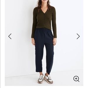 NWT Madewell Tapered Huston Pull-On Crop Pants